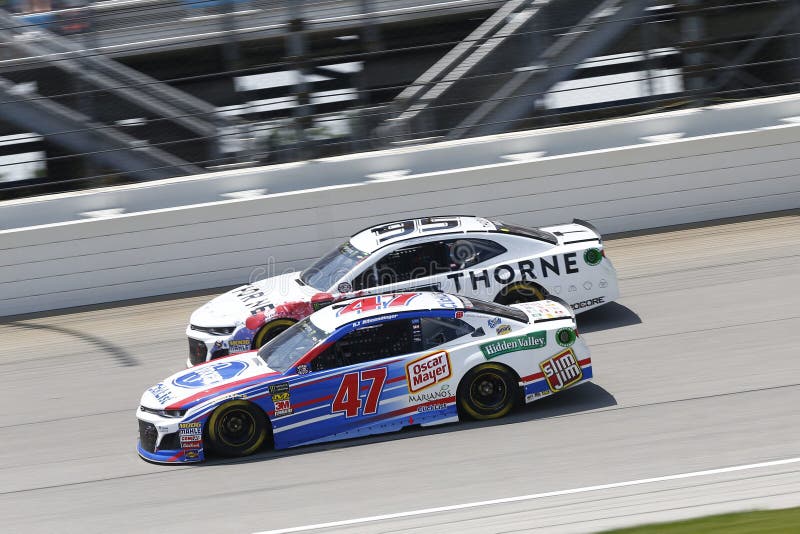 July 01, 2018 - Joliet, Illinois , USA: AJ Allmendinger 47 battles for position during the Overton`s 400 at Chicagoland Speedway in Joliet, Illinois . July 01, 2018 - Joliet, Illinois , USA: AJ Allmendinger 47 battles for position during the Overton`s 400 at Chicagoland Speedway in Joliet, Illinois .