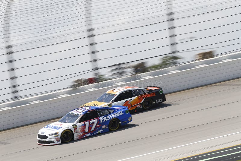 July 01, 2018 - Joliet, Illinois , USA: Ricky Stenhouse, Jr 17 Trevor Bayne 6 battle for position during the Overton`s 400 at Chicagoland Speedway in Joliet, Illinois . July 01, 2018 - Joliet, Illinois , USA: Ricky Stenhouse, Jr 17 Trevor Bayne 6 battle for position during the Overton`s 400 at Chicagoland Speedway in Joliet, Illinois .