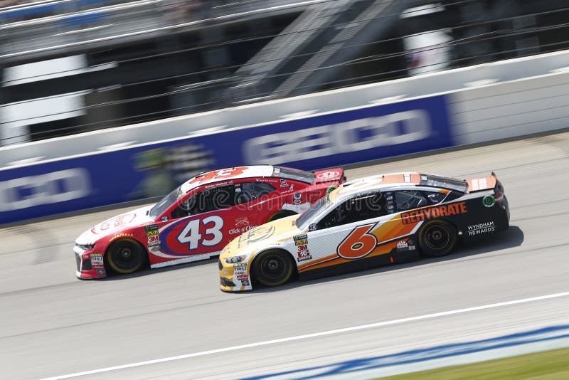 July 01, 2018 - Joliet, Illinois , USA: Trevor Bayne 6 battles for position during the Overton`s 400 at Chicagoland Speedway in Joliet, Illinois . July 01, 2018 - Joliet, Illinois , USA: Trevor Bayne 6 battles for position during the Overton`s 400 at Chicagoland Speedway in Joliet, Illinois .