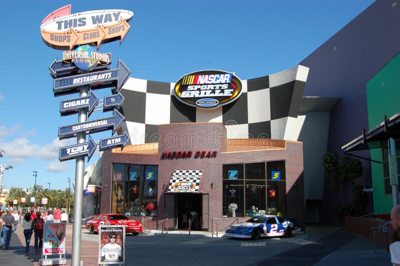 Nascar Sports Grille at Universal Studios, Orlando royalty free stock photo Nascar Sports Grille at Universal Studios, Orlando royalty free stock photo