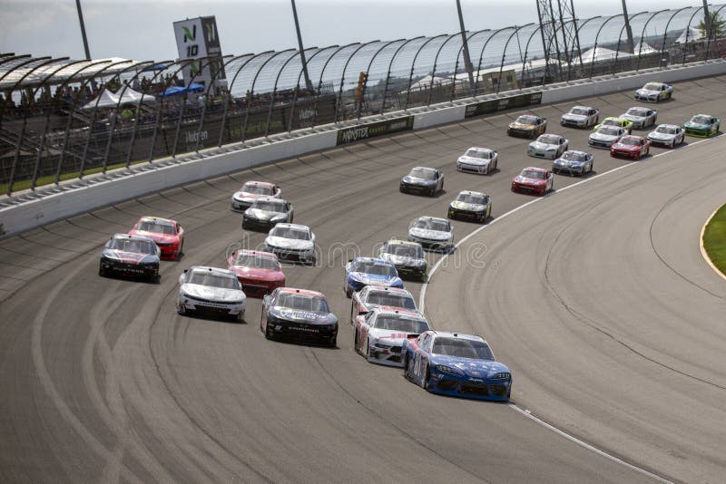 June 29, 2019 - Joliet, Illinois, USA: Jeffrey Earnhardt 81 battles for position for the Camping World 300 at Chicagoland Speedway in Joliet, Illinois. June 29, 2019 - Joliet, Illinois, USA: Jeffrey Earnhardt 81 battles for position for the Camping World 300 at Chicagoland Speedway in Joliet, Illinois