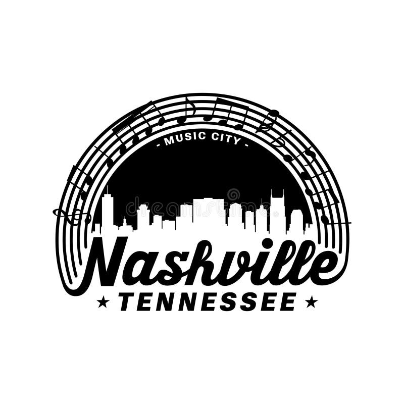 Nashville, Tennessee logo design. Nashville t-shirt and apparel design, typography, print, logo, poster. Vector and illustration. Slogan icon vectors