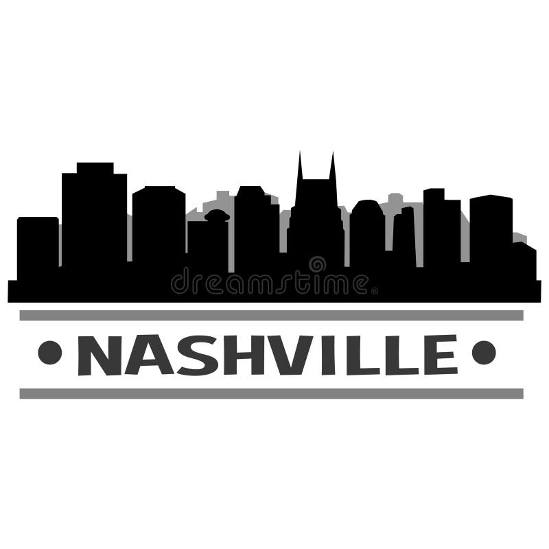 Nashville Tennessee City Skyline Silhouette Stock Illustration  Download  Image Now  Nashville Urban Skyline In Silhouette  iStock