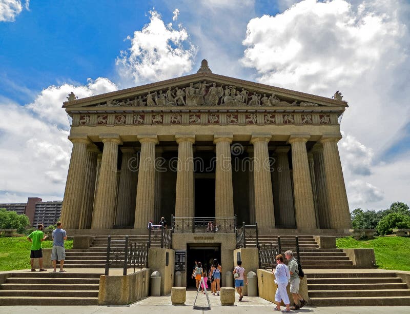 Nashville, TN EUA - parque centenário o museu da réplica do Partenon foto de stock Nashville, TN EUA - parque centenário o museu da réplica do Partenon foto de stock