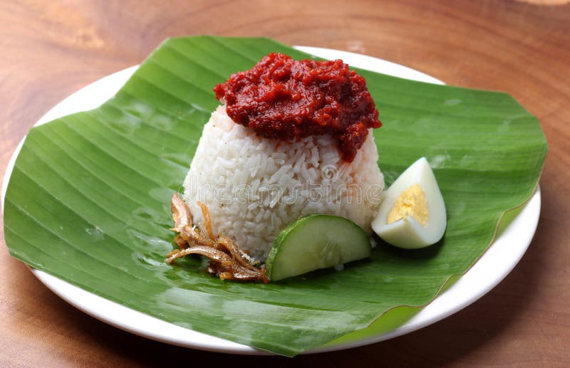 Nasi Lemak, известная малайзийская еда стоковые изображения