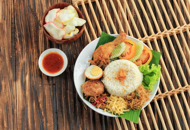 Nasi Uduk, Steamed Rice Cooked with Coconut Milk Stock Image - Image of