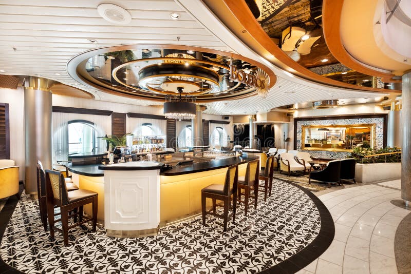 Interior of Royal Caribbean`s `Navigator of the Sea` Cruise Ship. Editorial  Stock Image - Image of modern, holiday: 186379934