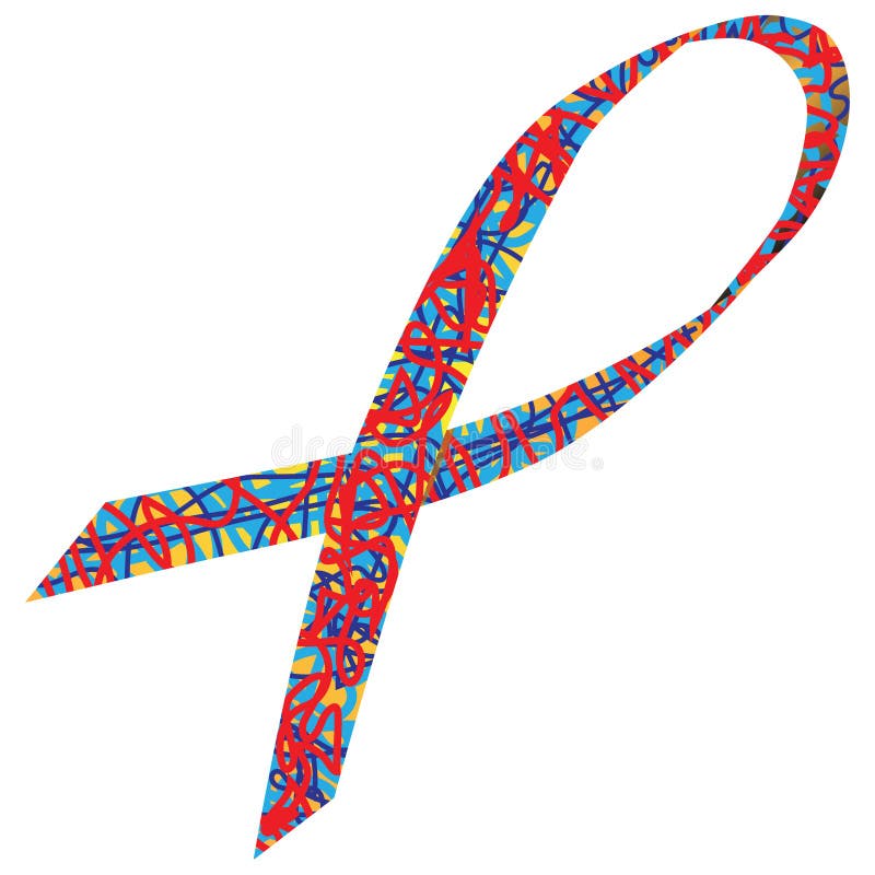 Nastro di consapevolezza di autismo illustrazione vettoriale Nastro di consapevolezza di autismo illustrazione vettoriale