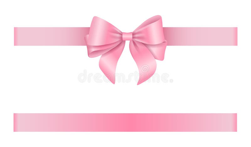 Nastro rosa con prua illustrazione vettoriale