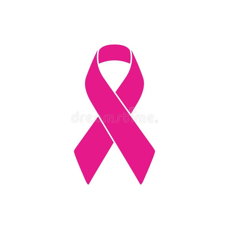 Nastro rosa del cancro su un fondo bianco Illustrazione di vettore illustrazione vettoriale