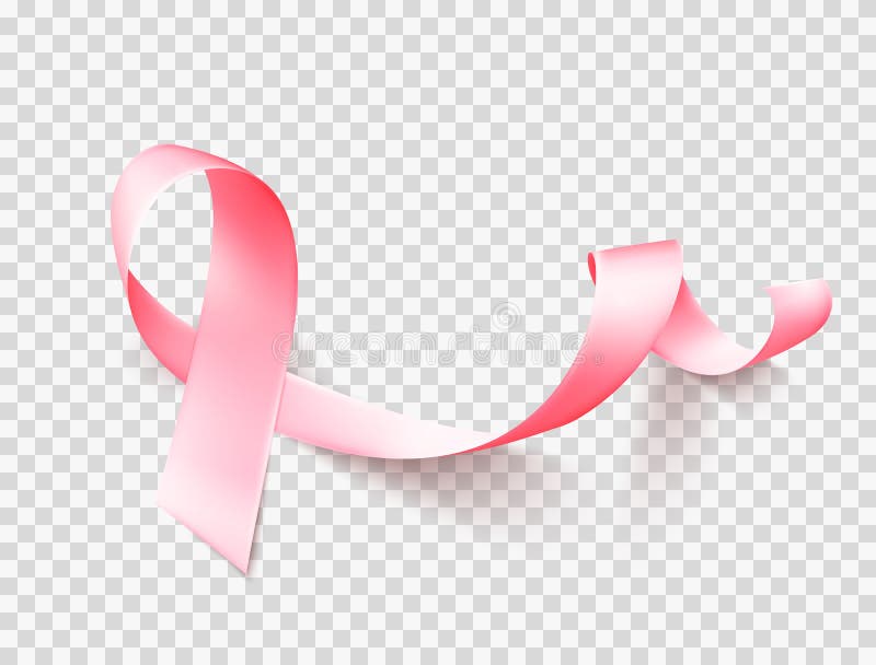 Nastro rosa realistico isolato sopra fondo bianco Simbolo del mese di consapevolezza del cancro al seno ad ottobre Vettore illustrazione vettoriale