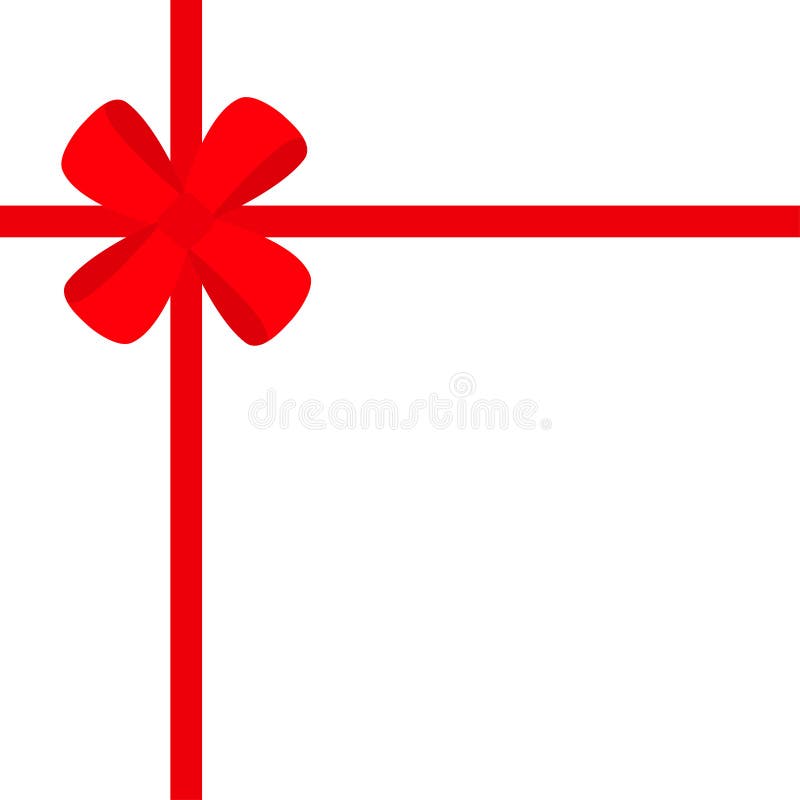 Nastro rosso con l'icona dell'arco del regalo di Natale Elemento della decorazione del contenitore di regalo Progettazione piana illustrazione di stock Nastro rosso con l'icona dell'arco del regalo di Natale Elemento della decorazione del contenitore di regalo Progettazione piana illustrazione di stock