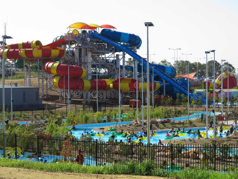 Nat Wild het waterpark van n met luie rivier stock foto Nat Wild het waterpark van n met luie rivier stock foto