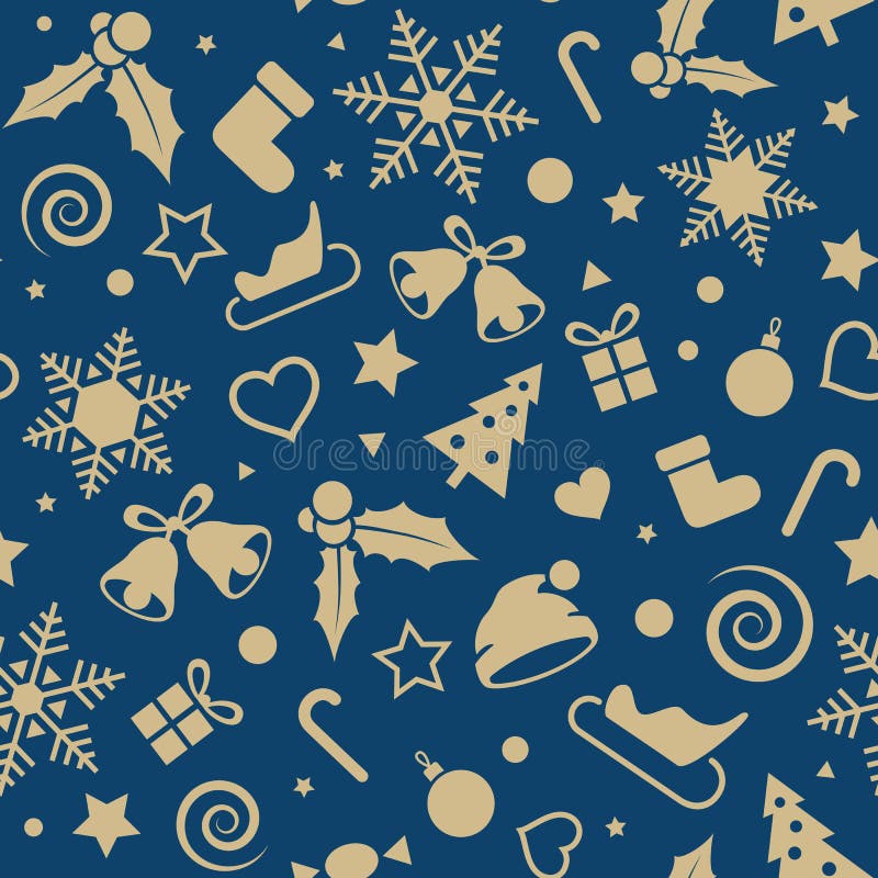 Natal, Ano Novo, padrão perfeito Papel de embrulho para presentes Fundo de xmas vetor ilustração stock Natal, Ano Novo, padrão perfeito Papel de embrulho para presentes Fundo de xmas vetor ilustração stock