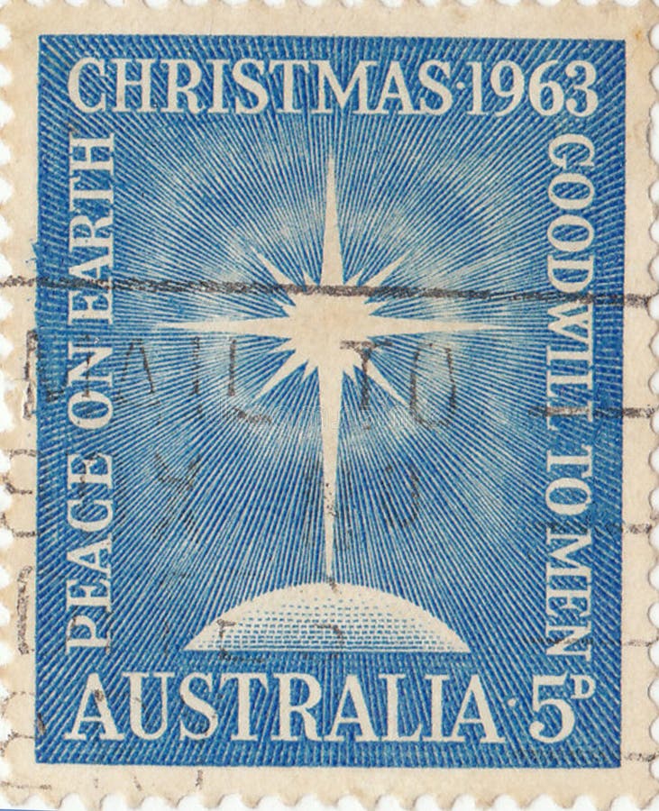 Natal australiano do selo postal imagem de stock Natal australiano do selo postal imagem de stock