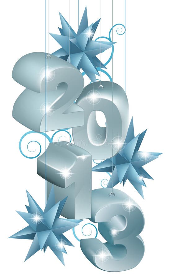 Natal de prata e azul 2013 ornamento ilustração royalty free Natal de prata e azul 2013 ornamento ilustração royalty free