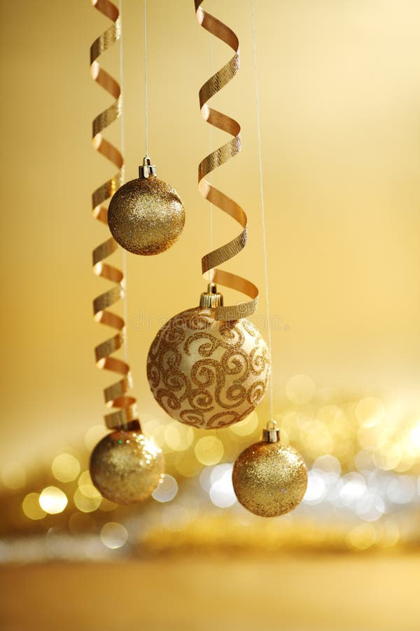 Natal dourado imagens de stock royalty free