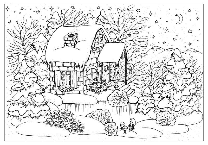 Natale bianco e nero e cartolina di auguri per l'anno nuovo con decorazioni di vintage per la casa decorazioni di conifere lacustr