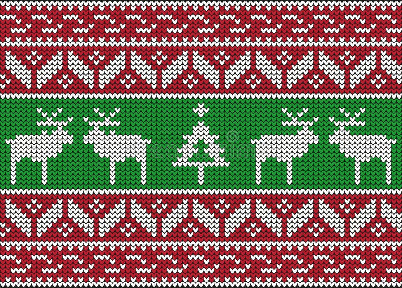 Natale e modello senza cuciture tricottato inverno illustrazione di stock Natale e modello senza cuciture tricottato inverno illustrazione di stock