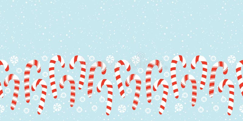 Natale rosso e bianco piano di festa e confine senza cuciture di vettore orizzontale dei bastoncini di zucchero e dei fiocchi di royalty illustrazione gratis Natale rosso e bianco piano di festa e confine senza cuciture di vettore orizzontale dei bastoncini di zucchero e dei fiocchi di royalty illustrazione gratis