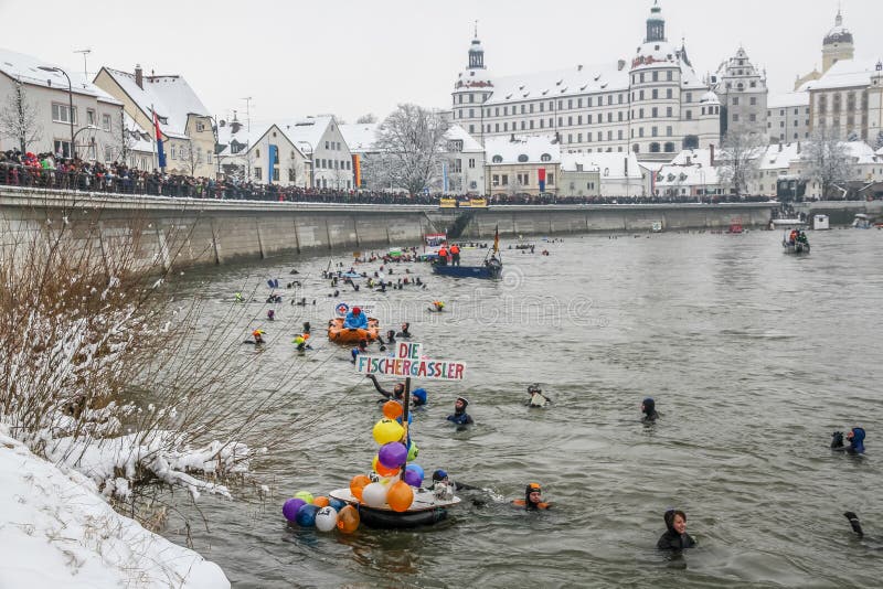 Natation d'hiver image stock Natation d'hiver image stock