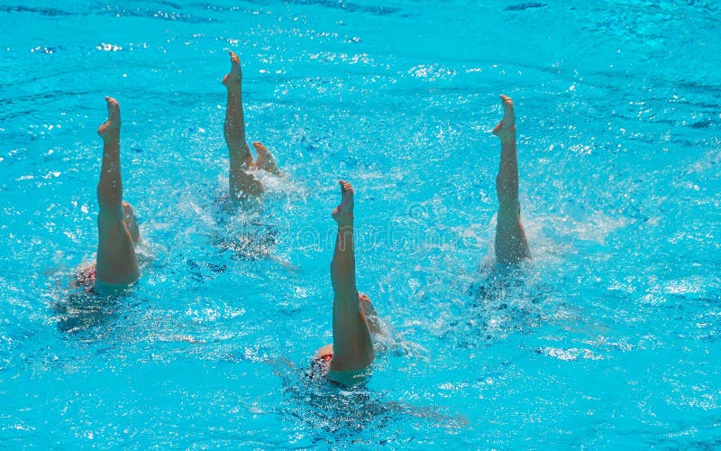 natation synchronisée image libre de droits natation synchronisée image libre de droits
