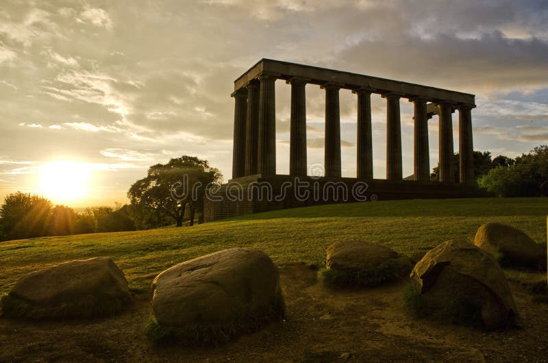 Nationaal Monument, Edinburgh stock foto Nationaal Monument, Edinburgh stock foto