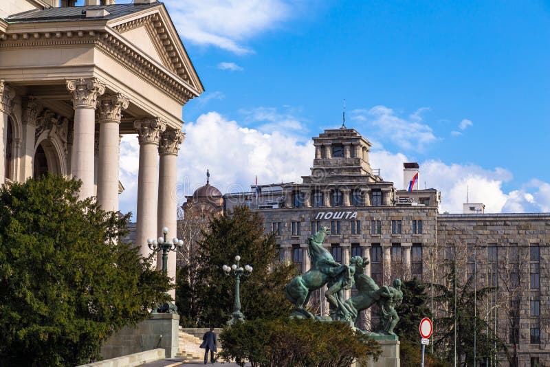 National Assembly and main post office stock photos