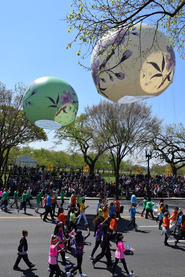 2016 National Cherry Blossom Parade in Washington DC Editorial Image
