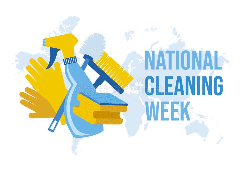 National Cleaning Week Vector Illustration Stock Illustration