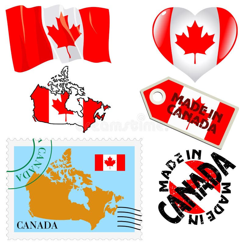 National colours of Canada royalty free illustration