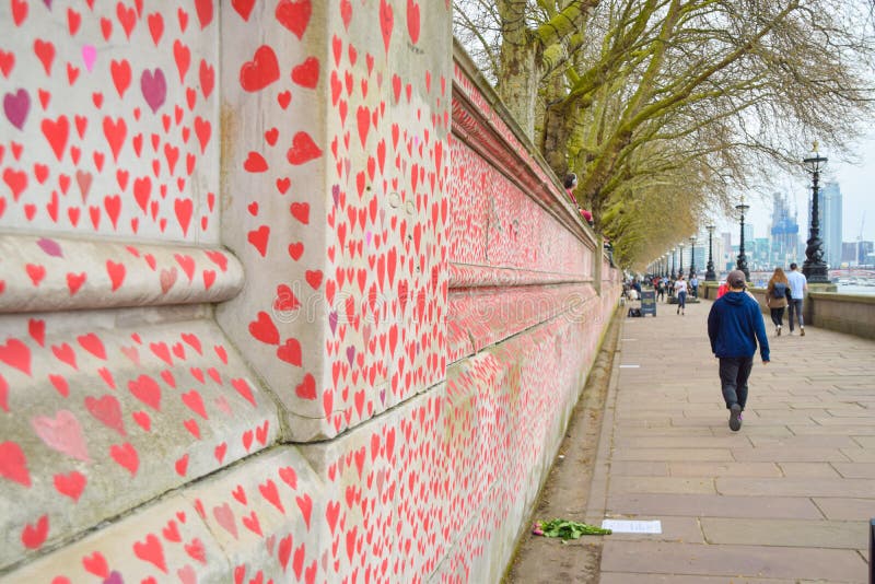 The National Covid Memorial Wall in London, UK