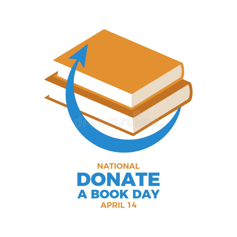 National Donate a Book Day Vector Illustration Stock Vector