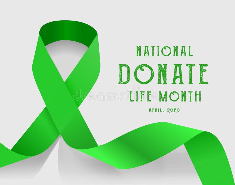 Download National Donate Life Month. Vector Illustration With Green ...