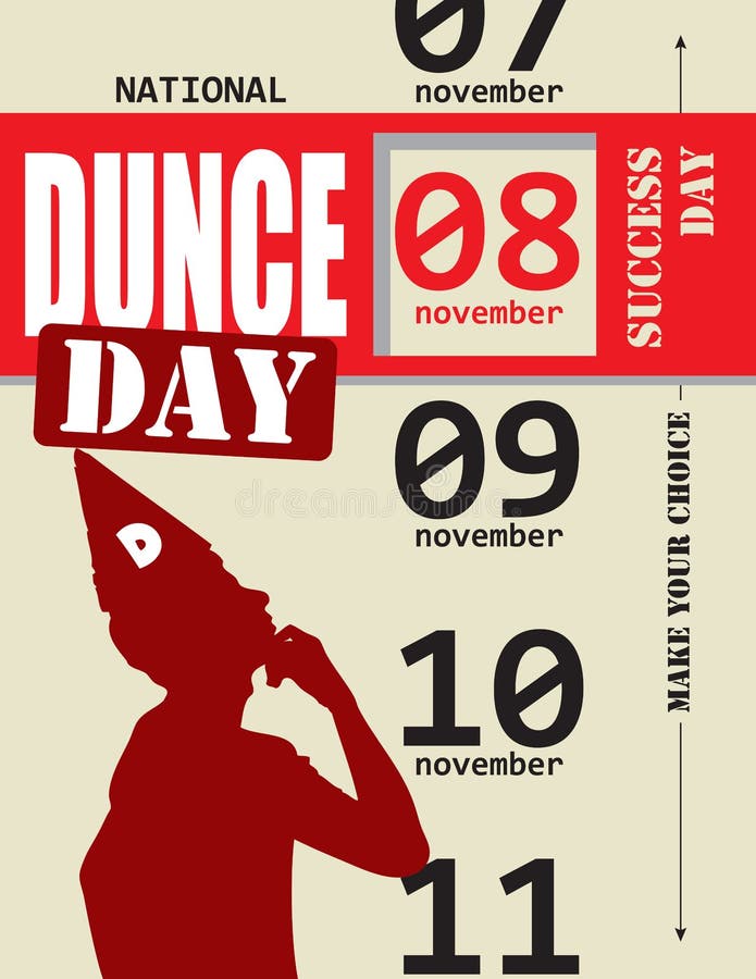 National Dunce Day stock vector. Illustration of dullard - 260922525