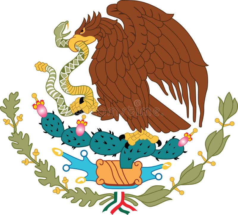 National emblem Mexico stock vector. Illustration of emblem - 14652460