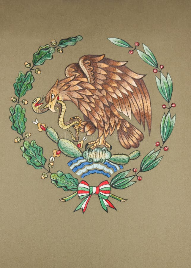 National Emblem of Mexico stock photo. Image of decor - 21599894