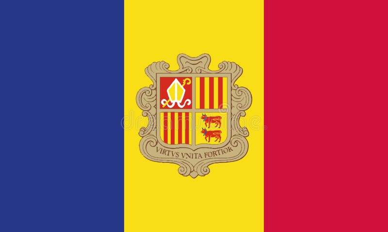 National Flag Andorra royalty free illustration