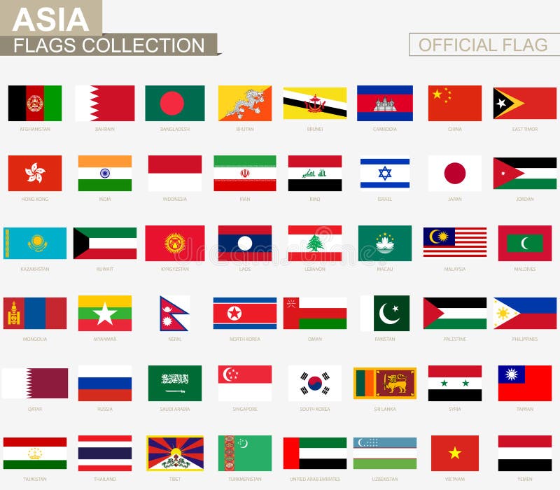 Покажи как выглядит флаг азии political map of Eurasia with the flags of States Векторне зображення Stock Adob