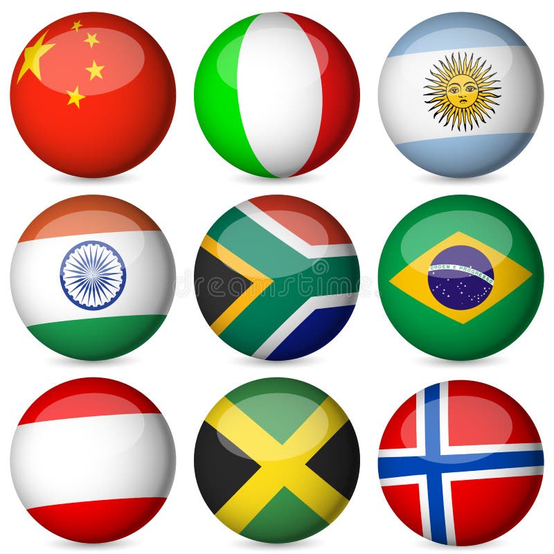 National flag ball set 2 royalty free illustration