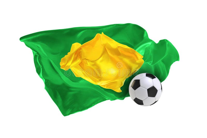The national flag of Brasil. FIFA World Cup. Russia 2018 royalty free stock images The national flag of Brasil. FIFA World Cup. Russia 2018 royalty free stock images