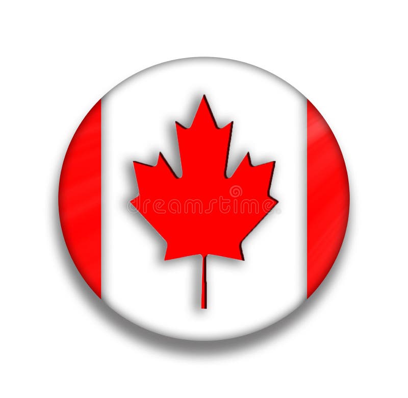 Round Flag of Canada stock illustration. Illustration of flag 4620172