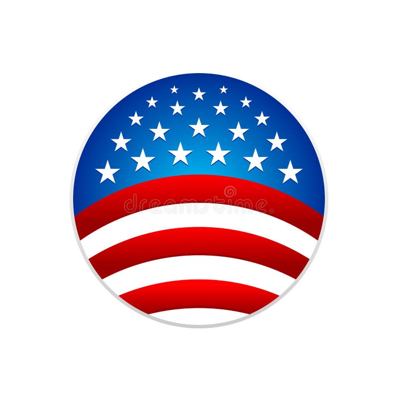 National Flag Circular Stripe Stars Symbol Logo Design vector illustration National Flag Circular Stripe Stars Symbol Logo Design vector illustration