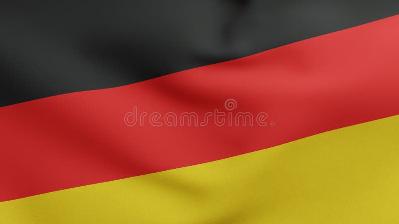 National Flag Of Germany Waving 3d Render Flagge Deutschlands With