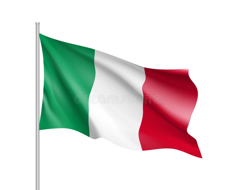 National flag of Italy country.