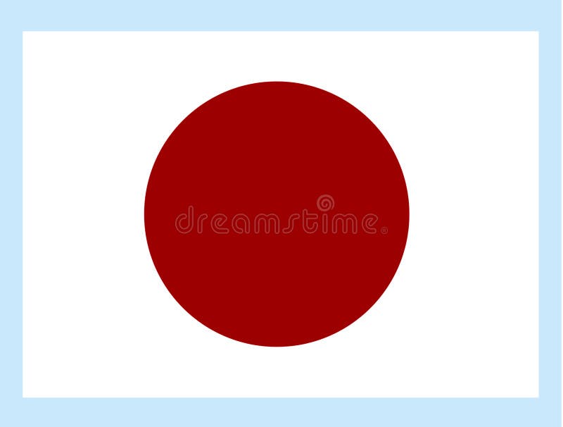 National Japanese, the Flag of Japan Has a White Flag on a White Background Center of the Flag is Red Circle, Stock Illustration - Illustration of flag, government: 176422142