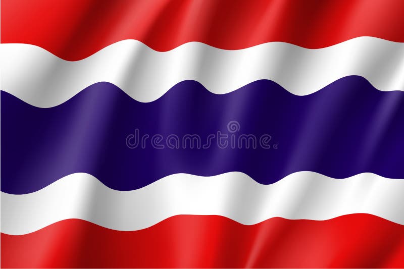National flag Kingdom of Thailand.