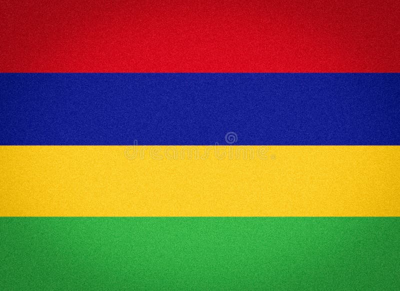 The National of Mauritius, Four Horizontal Bands of Equal Width, Coloured Red, Blue, Yellow, and Green, Illustration Image Stock - Illustration of background, symbol: 210309200