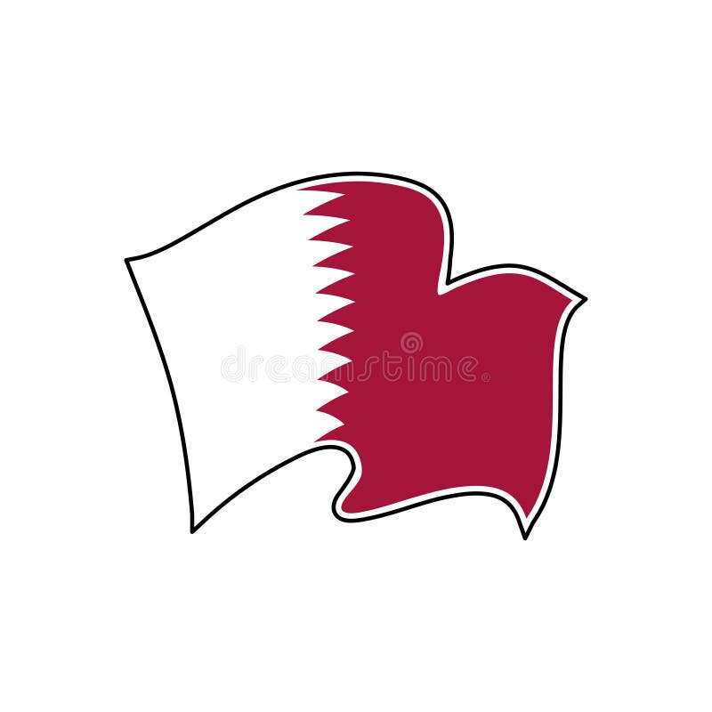 Qatar national flag. Vector illustration. Al Adaam vector illustration Qatar national flag. Vector illustration. Al Adaam vector illustration