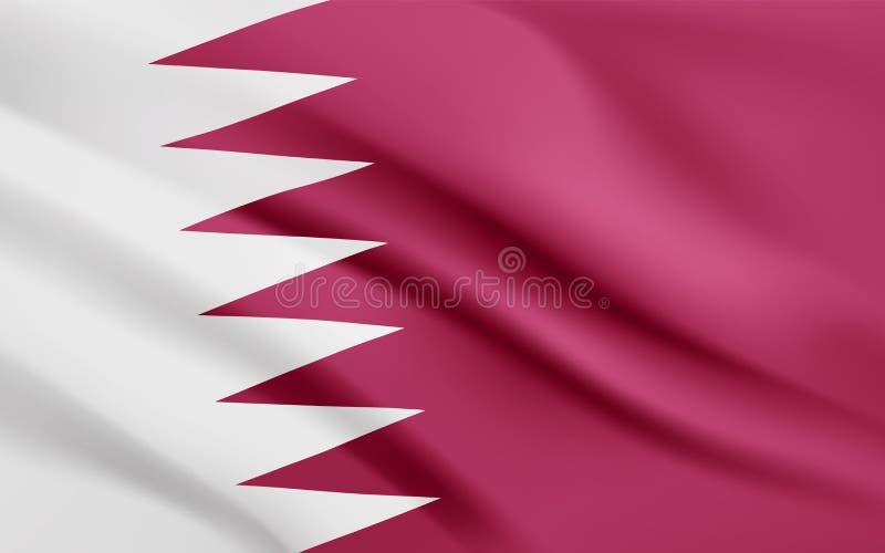 National flag of Qatar stock vector. Illustration of country 261621050